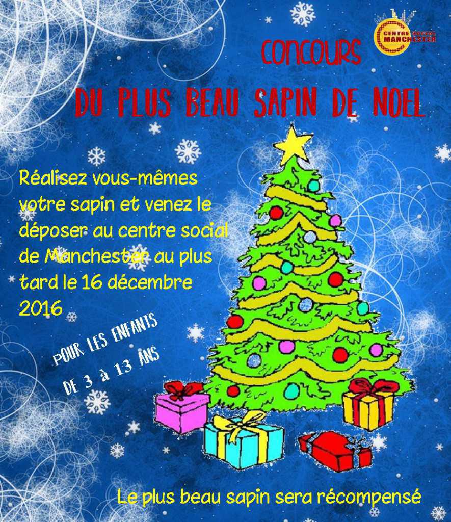 CONCOURS sapin de Noël 2016 CENTRE SOCIAL MANCHESTER